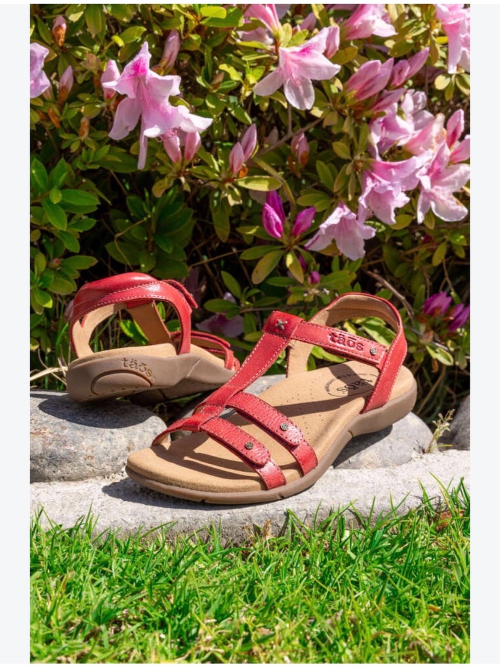 Toas Trophy Leather Sandals Red